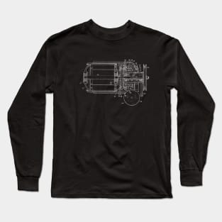 Driving Arrangements for Sewing Machine Vintage Patent Hand Drawing Long Sleeve T-Shirt